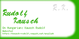 rudolf kausch business card